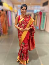 Maroon Red Kanjeevaram soft silk with embroidery