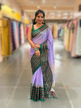 Ponduru Khadi Saree with Kanchi Style borders in 80’s Count