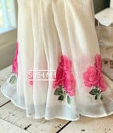 Floral printed handloom lenin saree