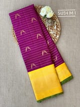 Purple vaira oosi vintage kanjeevaram saree : S62F149