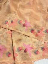 Peach Tissue georgette saree with embroidery SS50401