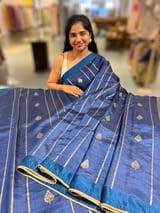 Navy Blue Banarasi Silk Saree SS50534