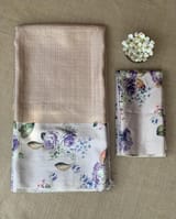 Light Lilac kanchi Brocade Saree with printed border SS50501