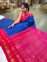 Royal Blue vintage Gadwal Silk Saree : S62F206