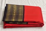 Orange & Dark Brown Combo Vaira Oosi Stripes Vintage Kanjeevaram Saree SS50165