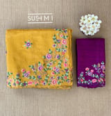 Mango Yellow Mul Tissue stripes saree DSCL041