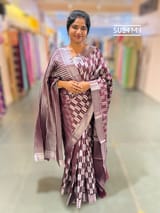 Winish Brown Banarasi chinia brocade saree SS5096
