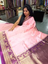 Pastel Pink Poona Silk Saree