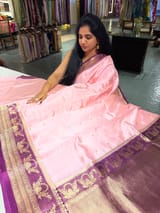 Pastel Pink Poona Silk Saree