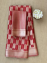 Red Banarasi chinia brocade saree SS5095