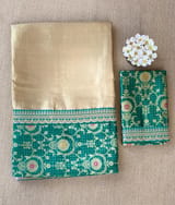 Antique Gold tissue saree with banarasi and sabhyasachi borders : S62123