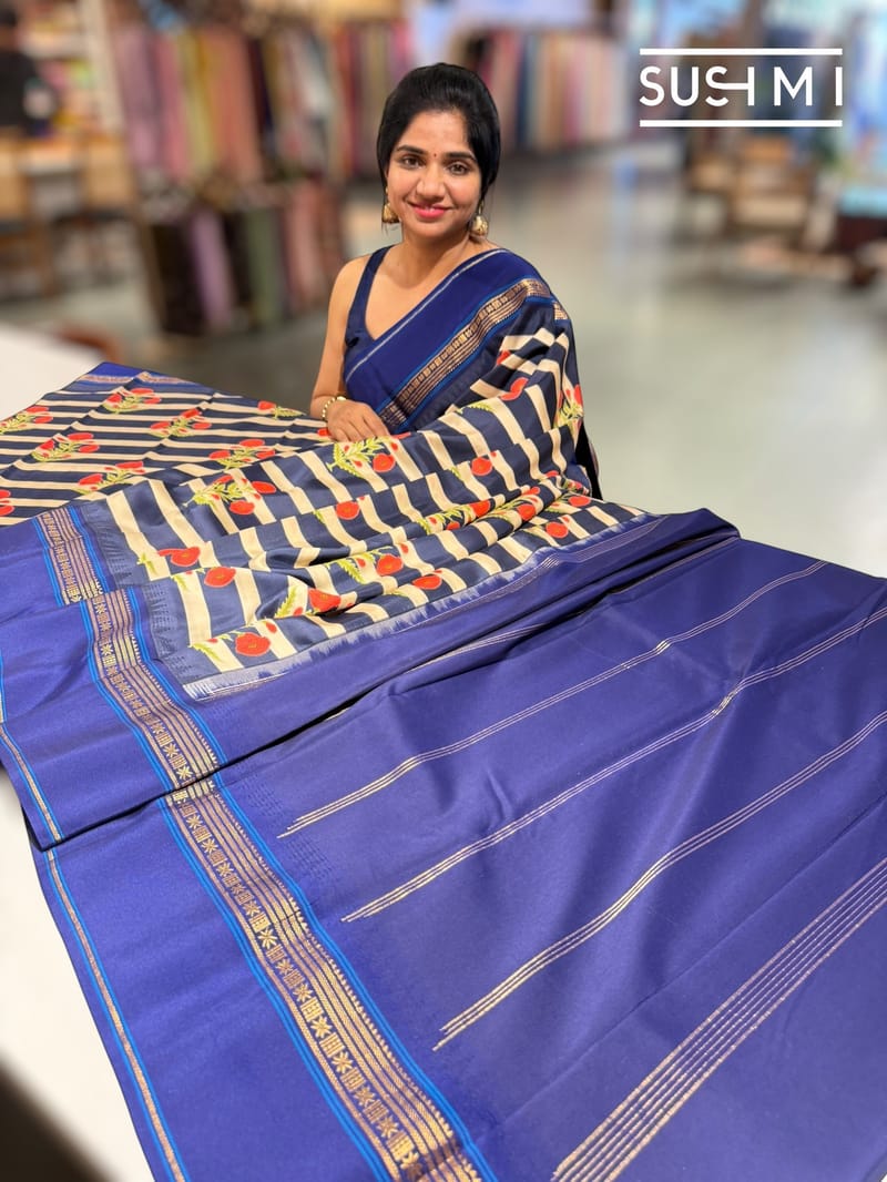 Printed Kanjeevaram soft silk saree : S62F126