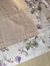 Light Lilac kanchi Brocade Saree with printed border SS50501