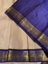 Ivory checks kanjeevaram saree SS50147