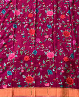 Purple tussar with fusion blouse SS50459