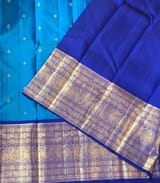 Peacock Blue vintage kanjeevaram saree : S62F157