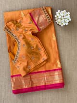 Mustard Pure handloom yeola pythani Saree