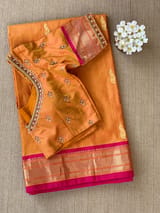 Mustard Pure handloom yeola pythani Saree