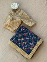 Organza printed Saree with sabhyasachi border