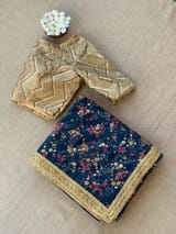 Organza printed Saree with sabhyasachi border