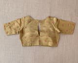 Gold tissue saree in half and half style