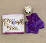 Pure silk Saree with hand paint