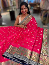 Reddish Pink Designer Silk kota saree SS50528