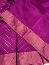 Wine Dhupion Raw Silk Saree with Gharchola bandhini blouse SS50488