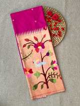 Dark Pink Pure Paithani lehanga : S62F135