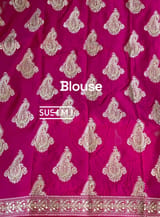 Fushcia Pink Organza Saree with sabhyasachi borders S62116