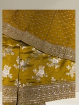 Olive Mustard Designer Banarasi Silk Saree SS50580