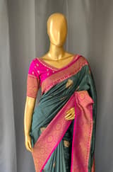 Pure handloom Banarasi Tussar Saree