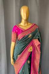 Pure handloom Banarasi Tussar Saree