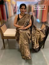 Black Banarasi Brocade Katan silk Saree : S62124