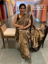 Black Banarasi Brocade Katan silk Saree : S62124