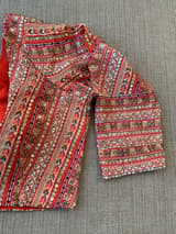 Orange Designer Printed Crepe Silk Saree