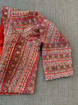 Orange Designer Printed Crepe Silk Saree