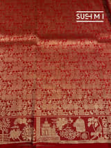 Red Banarasi Brocade Katan silk Saree : D62127