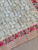 Earthy Tone kanchi soft silk  printed saree SS50371
