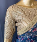 Organza printed Saree with sabhyasachi border