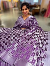 Purple Banarasi chinia brocade saree SS5091