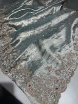 Pastel Blue tissue saree with heavy handwork SS50244