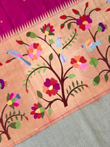 Dark Pink Pure Paithani lehanga : S62F135