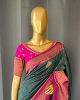 Pure handloom Banarasi Tussar Saree
