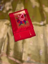 Apple Green Handloom Banarasi Tissue with meenakari sona rupa flower motifs