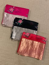 Rani Pink Pure Organza Saree with pure Tissue Border SS50294