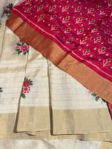Ivory Kanchi Soft Silk Saree with embroidery SS50129