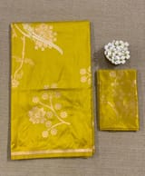 Lime yellow Designer Ektara Banarasi Silk Saree