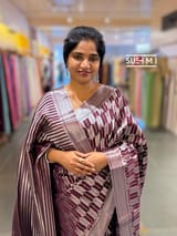 Winish Brown Banarasi chinia brocade saree SS5096