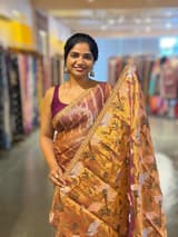 Onion Pink Banarasi Tissue checks Saree with Sabyasachi Borders